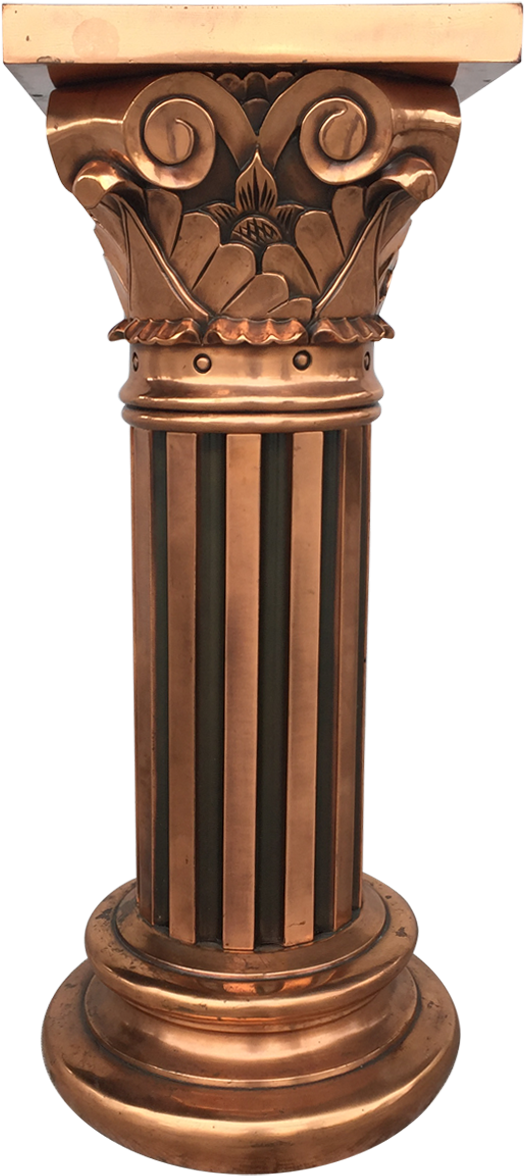 Bronze Column Capital Design PNG
