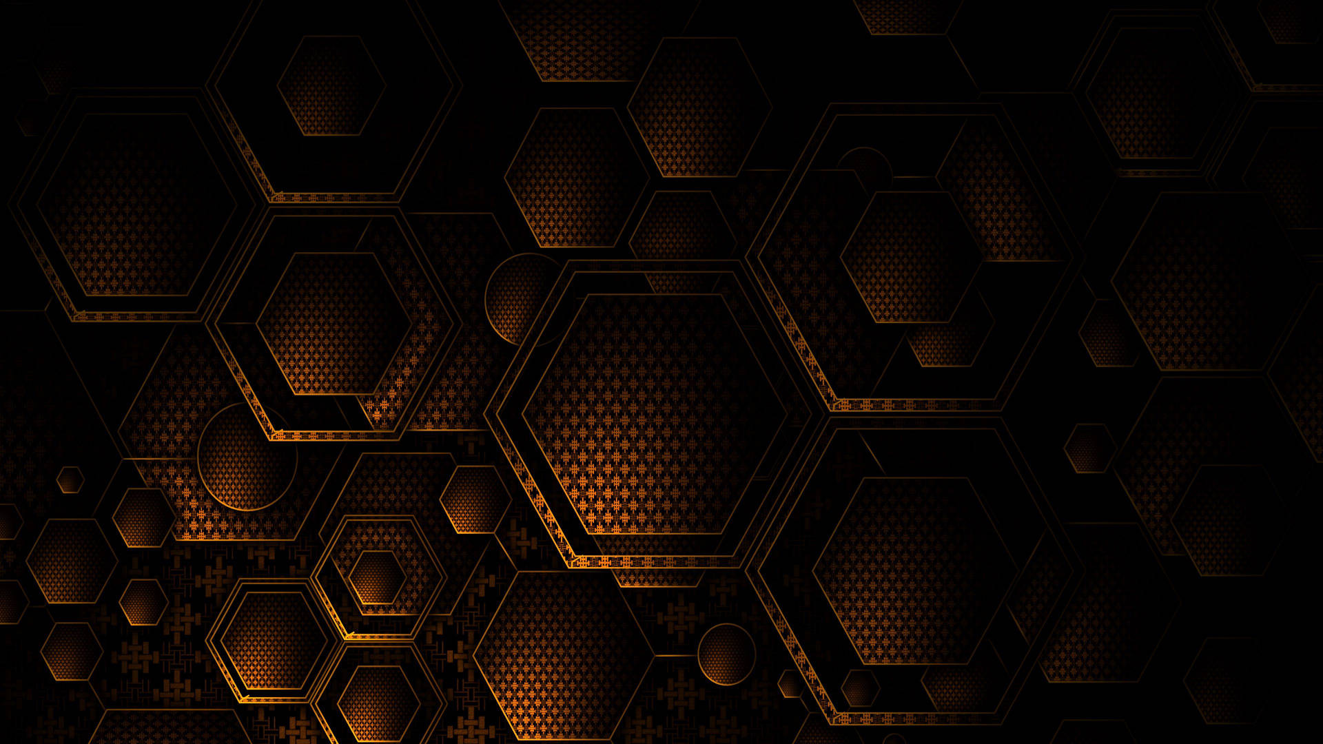 Bronze Crisscross Hexagons Wallpaper