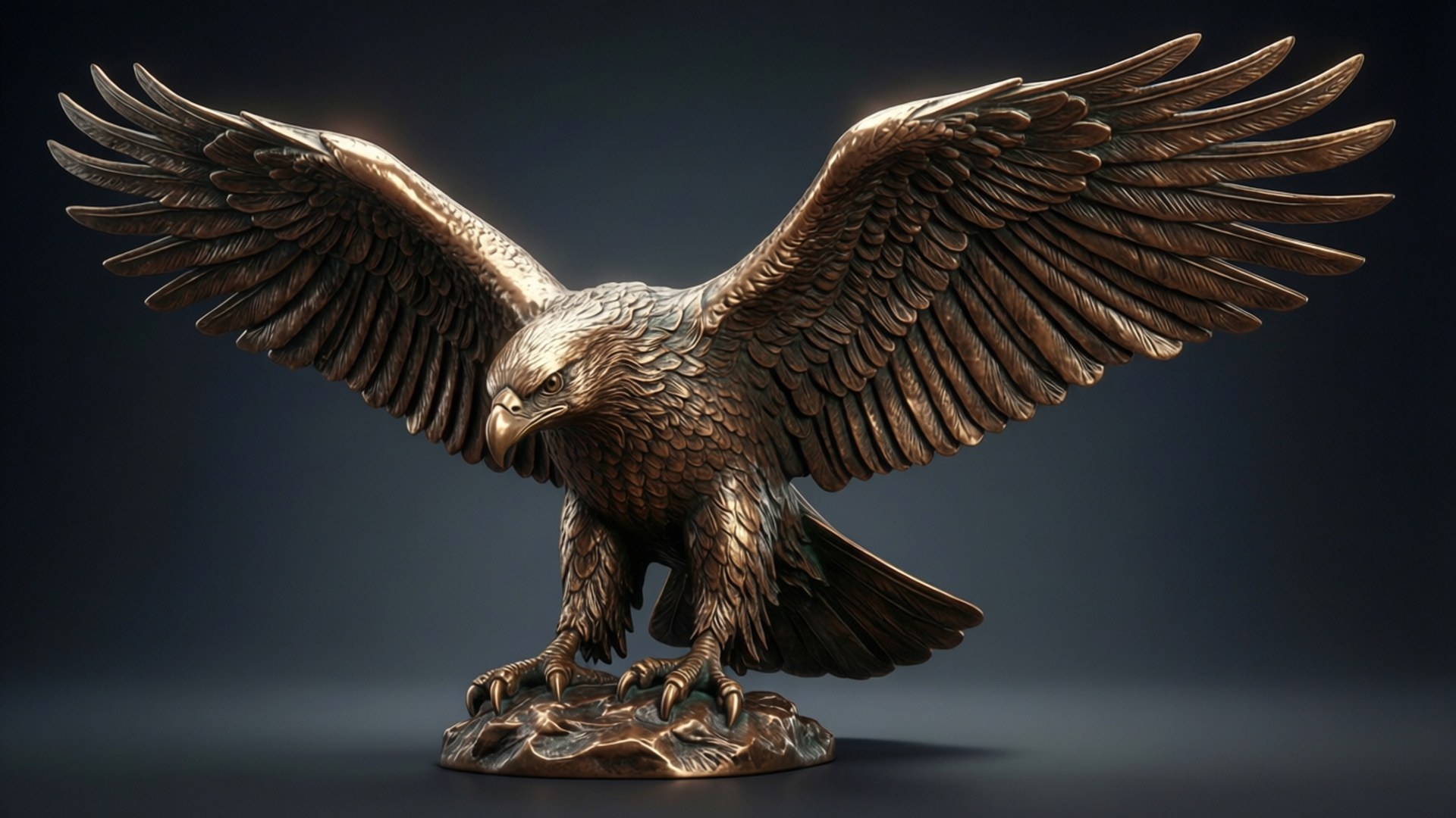Bronze Adler Statue Wallpaper