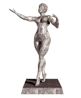 Bronze Female Statue Gesture PNG