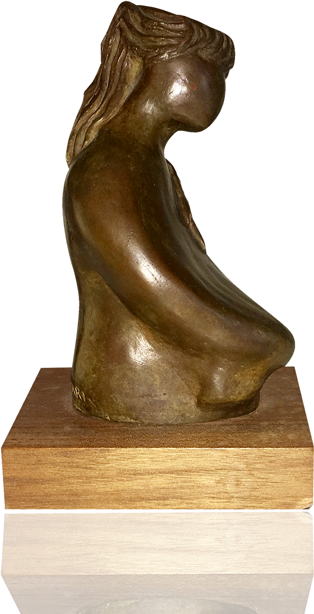 Bronze Female Torso Sculpture PNG