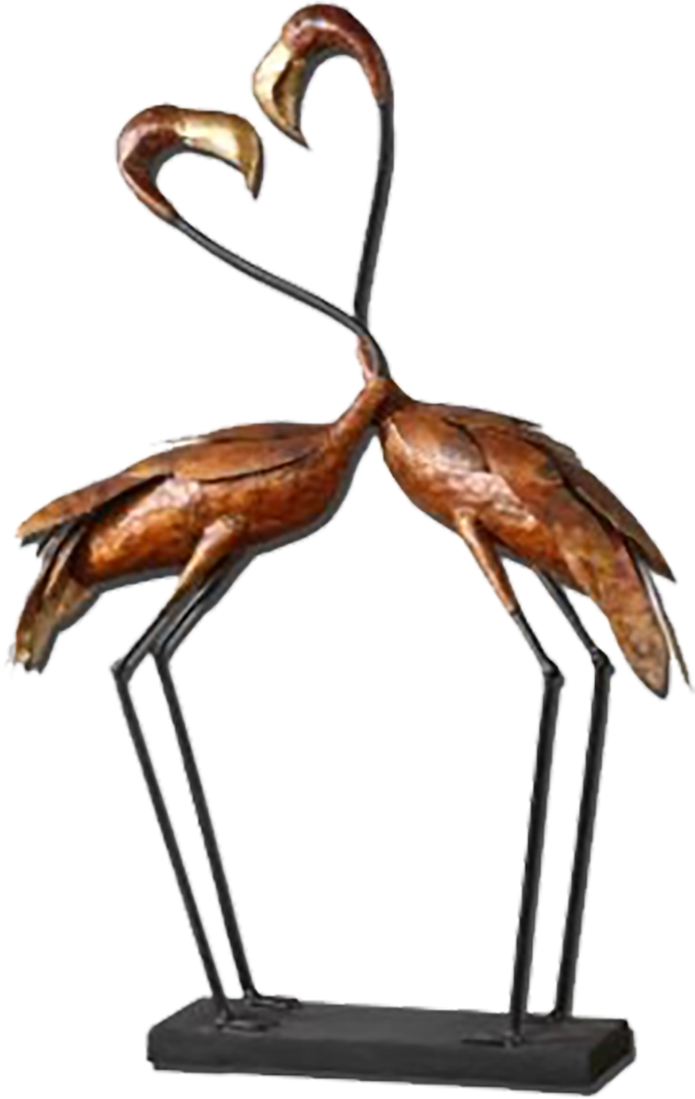 Bronze Flamingo Sculpture PNG