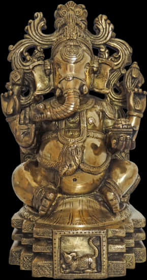 Bronze Ganesh Statue PNG