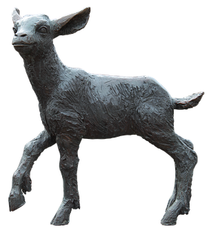 Bronze Lamb Sculpture PNG