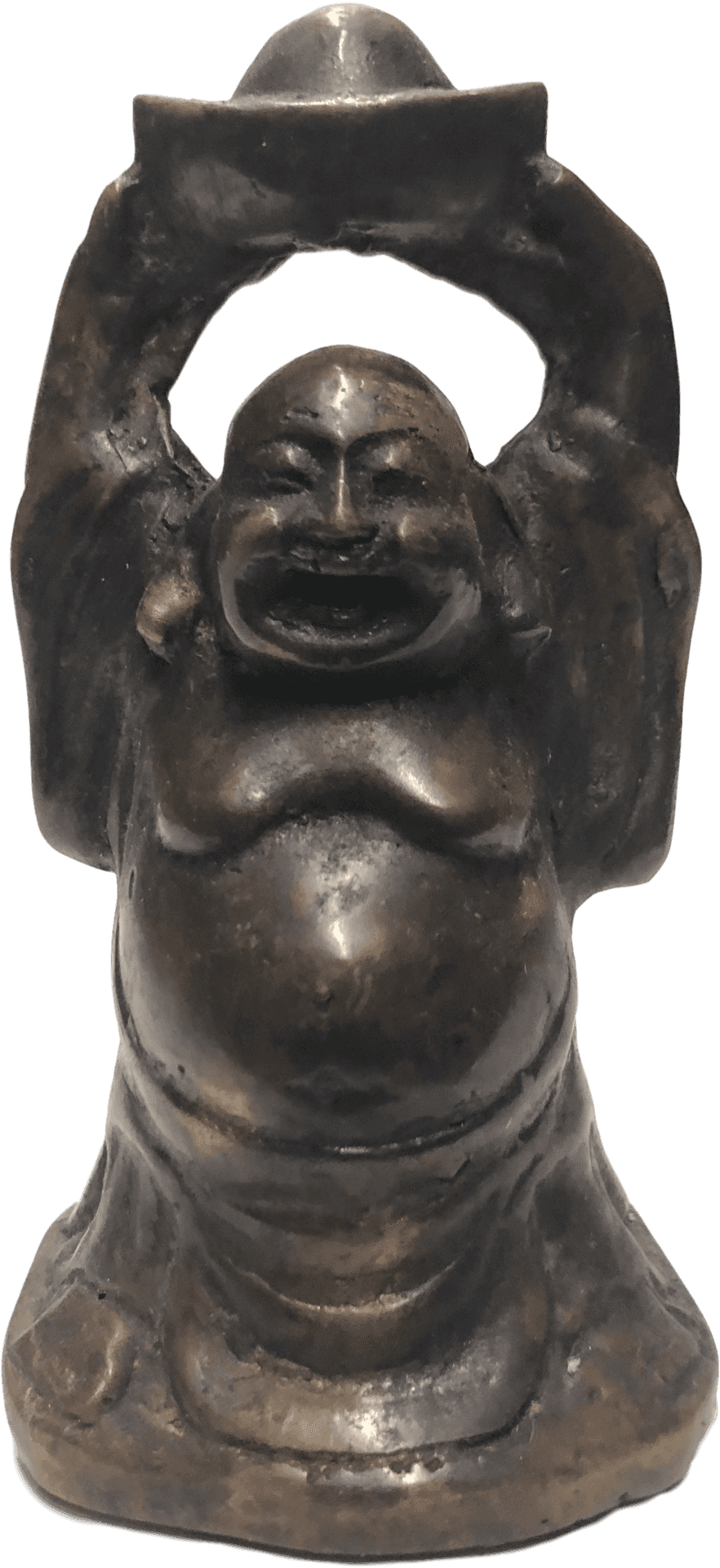 Bronze Laughing Buddha Statue PNG