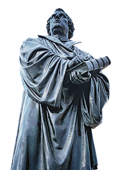 Bronze Martin Luther Statue PNG