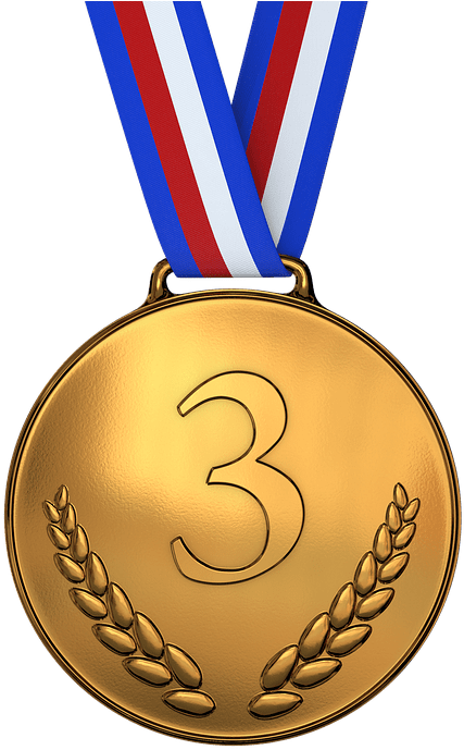 Bronze Medal Olympics Number Three PNG