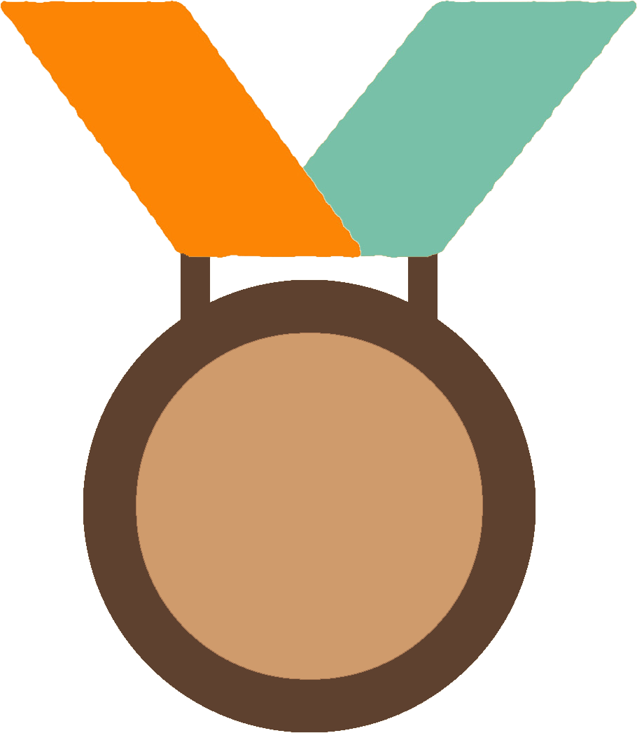 Bronze Medal Vector Graphic PNG