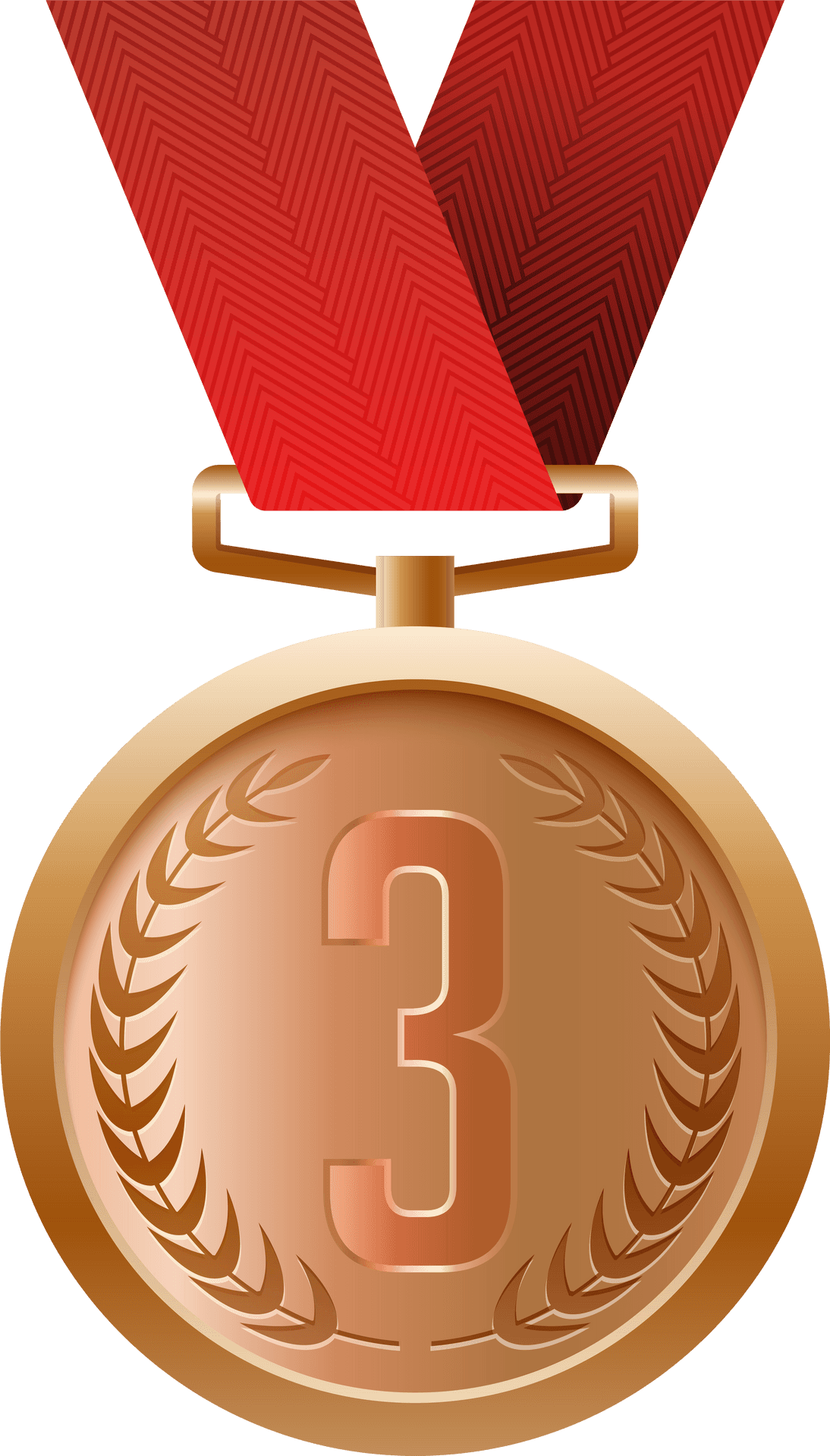 Bronze Medalwith Red Ribbon PNG