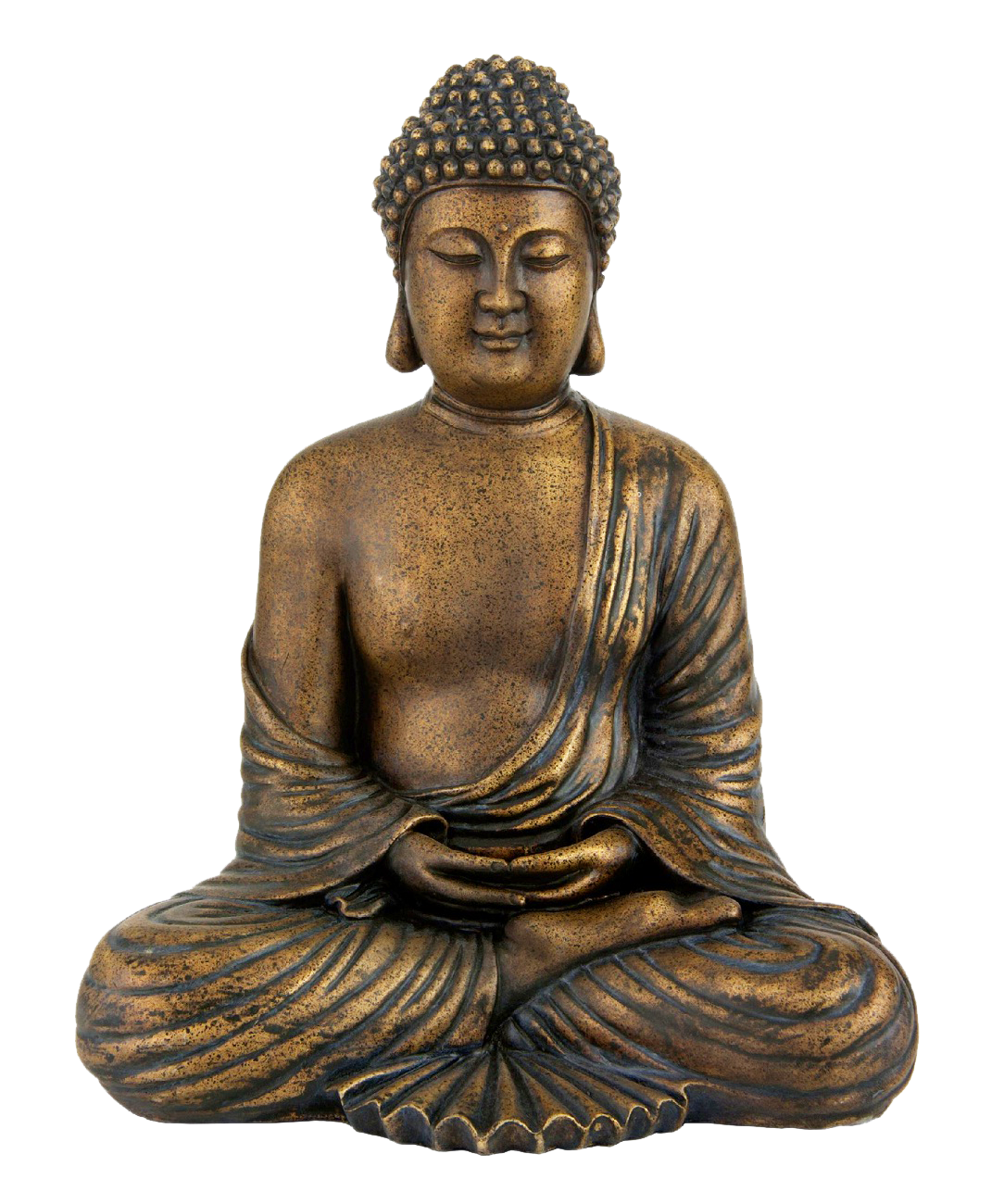 Bronze Meditating Buddha Statue PNG