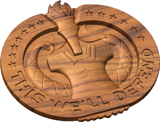 Bronze Military Seal Emblem PNG