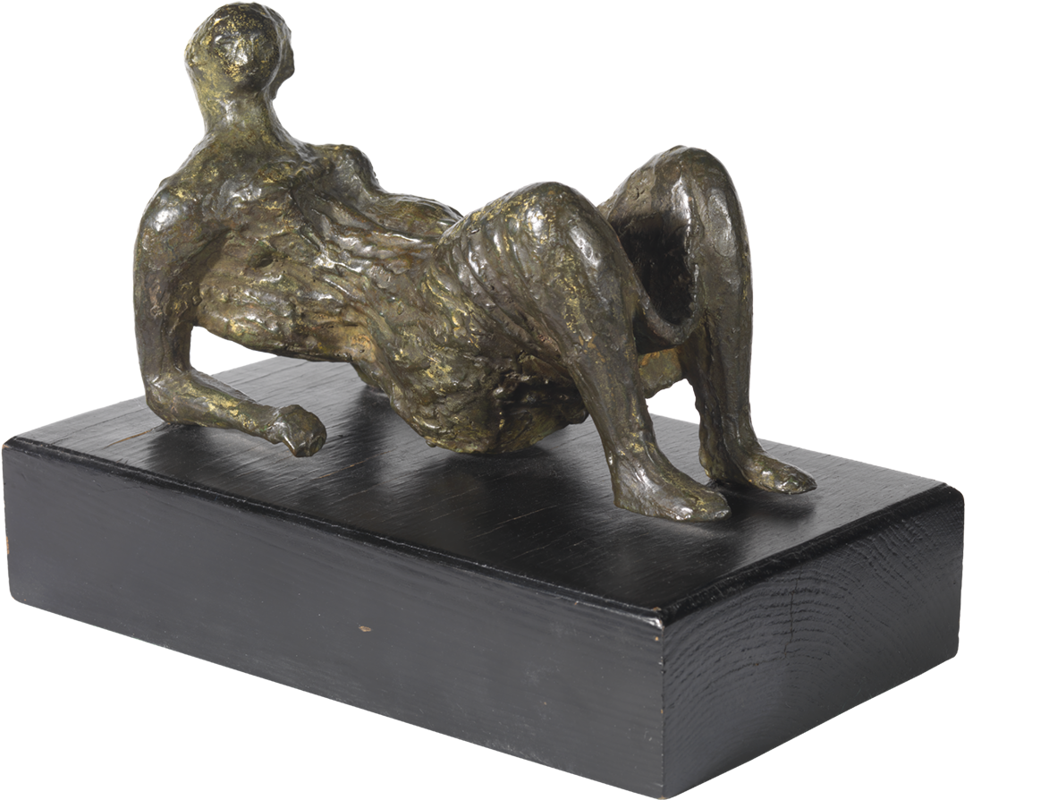 Bronze Reclining Figure Sculpture PNG