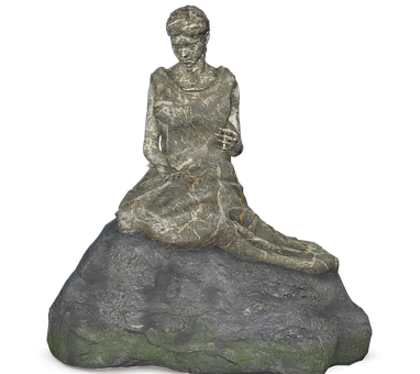 Bronze Sculpture Seated Woman PNG