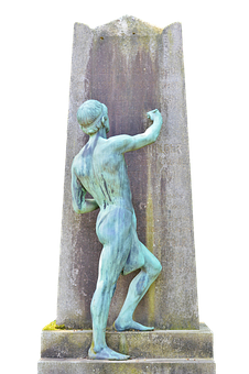 Bronze Statue Artistic Pose PNG