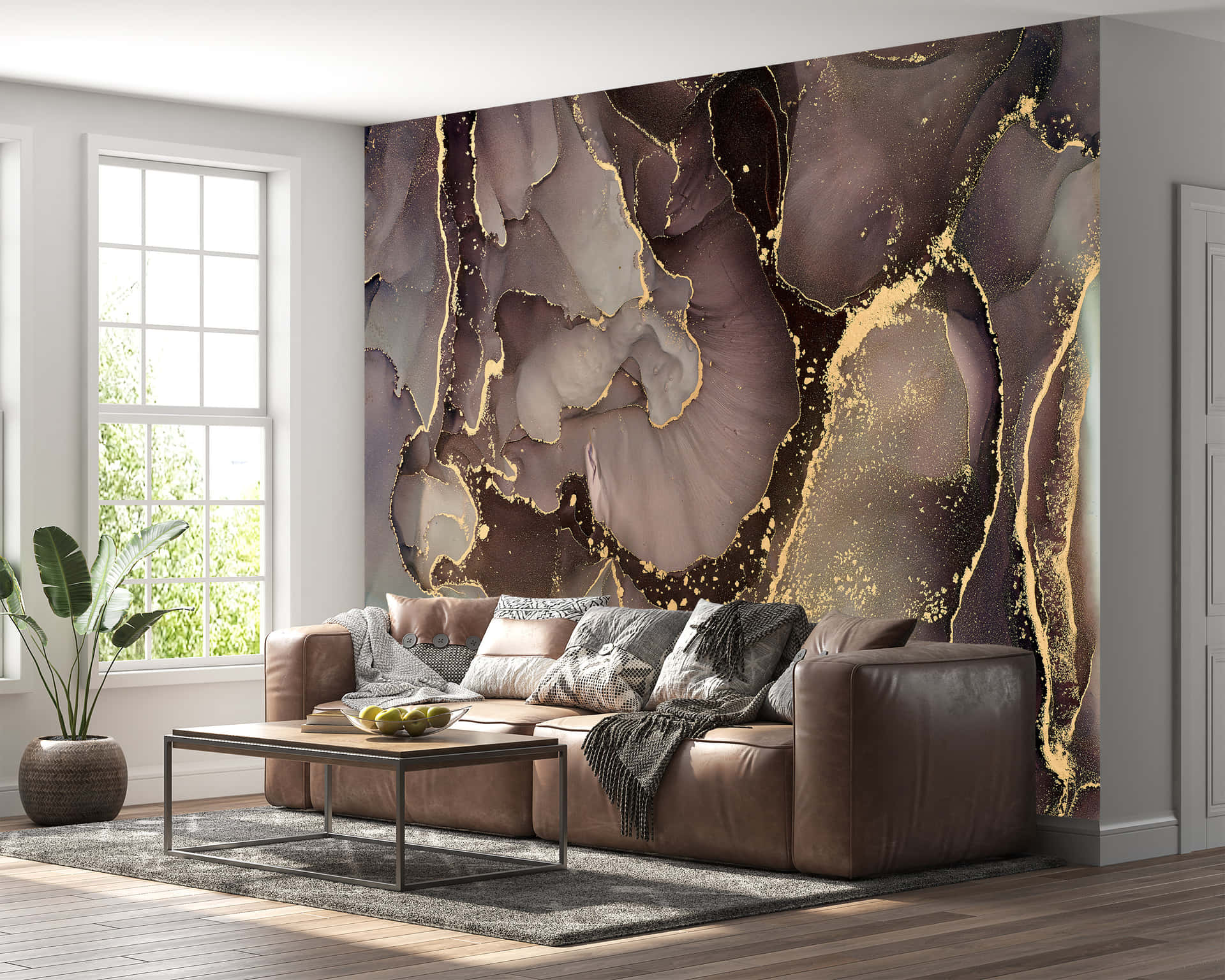 Bronze Veins Background Wallpaper