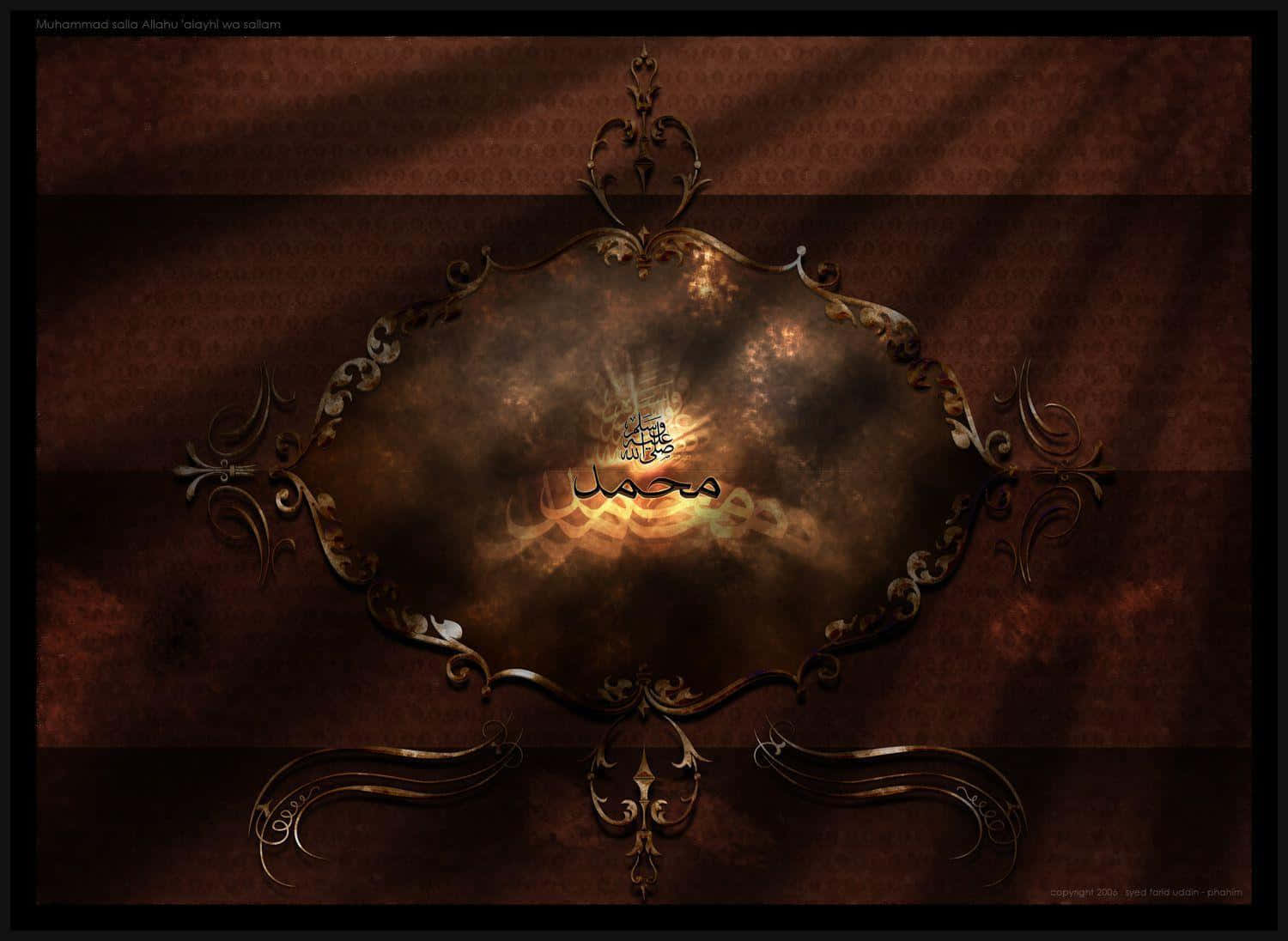 A Dark Background With An Ornate Frame Wallpaper