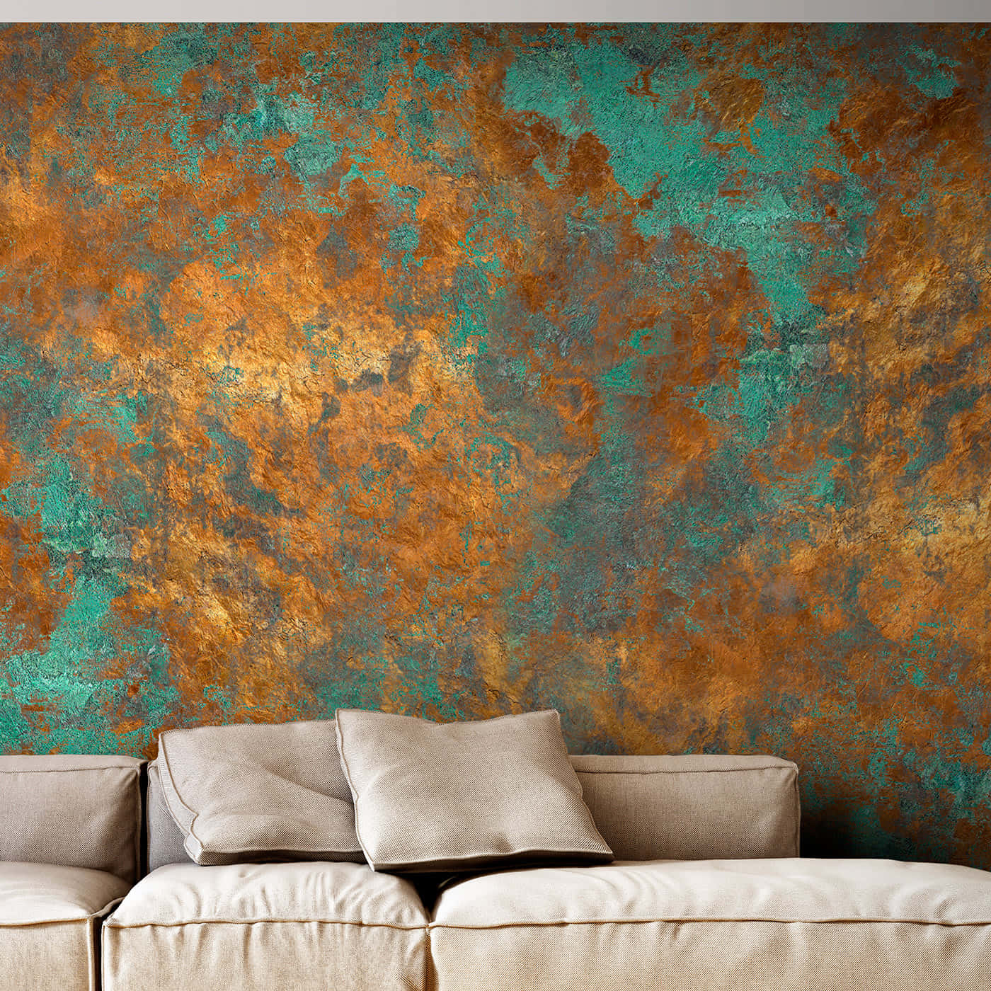 Bronze textured foil wall Wallpaper