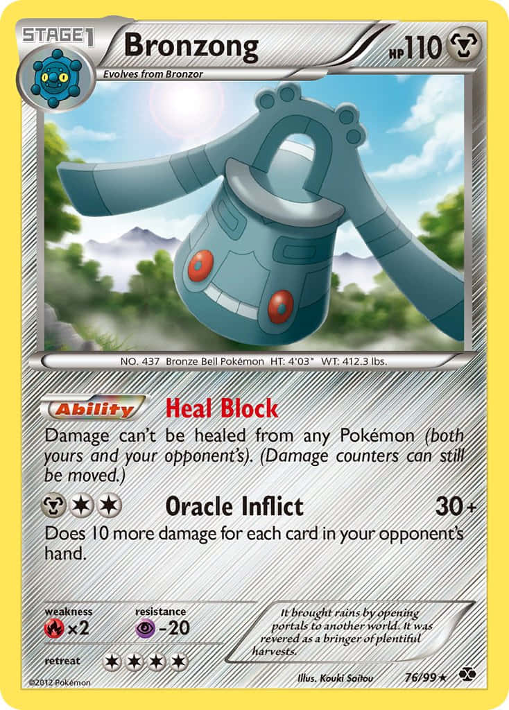 Bronzong Trading Card - A Symbol of Power and Strategy Wallpaper