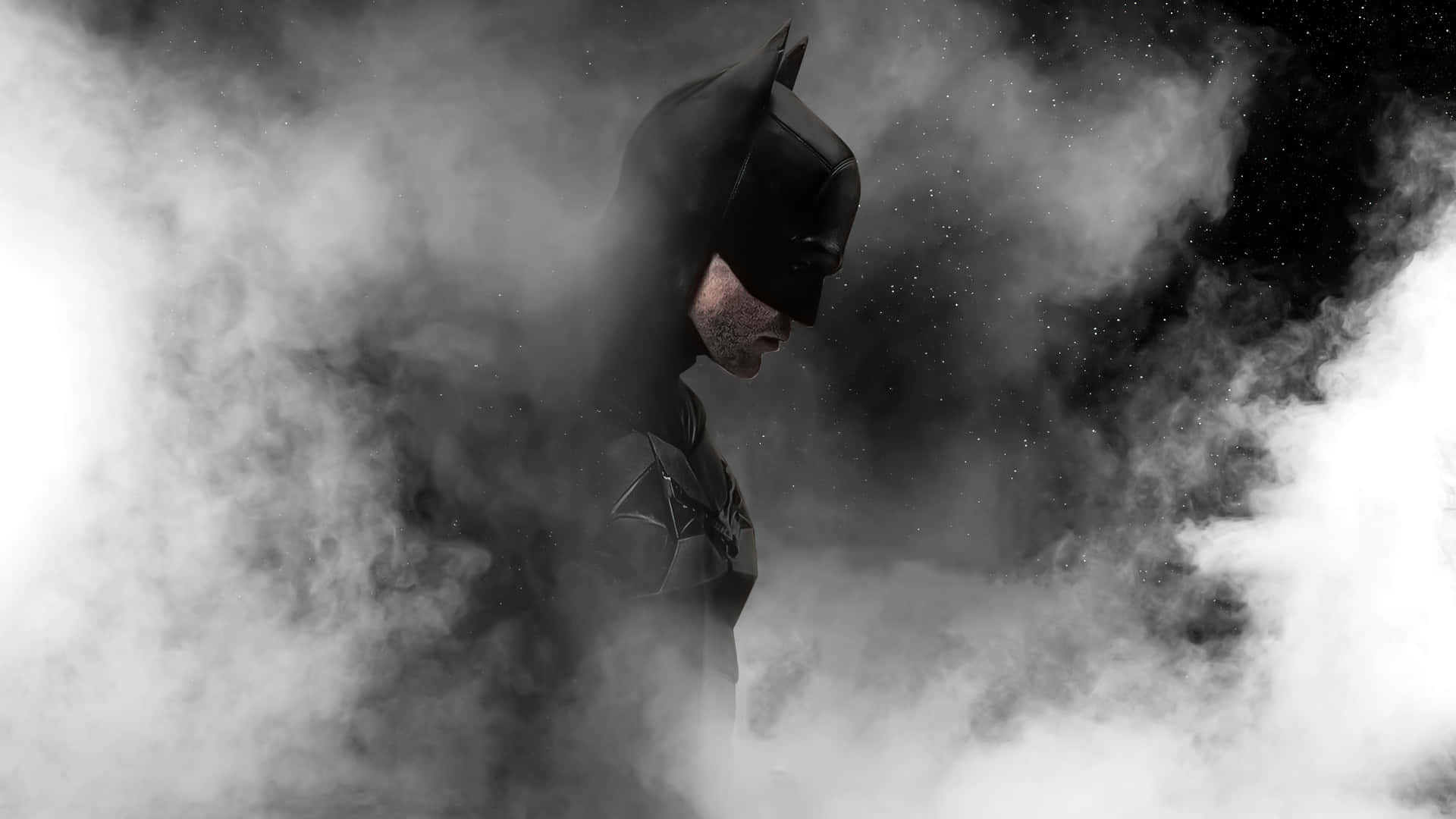 Brooding Batmanin Smoke.jpg Wallpaper