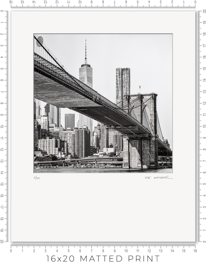 Brooklyn Bridge Blackand White Print PNG