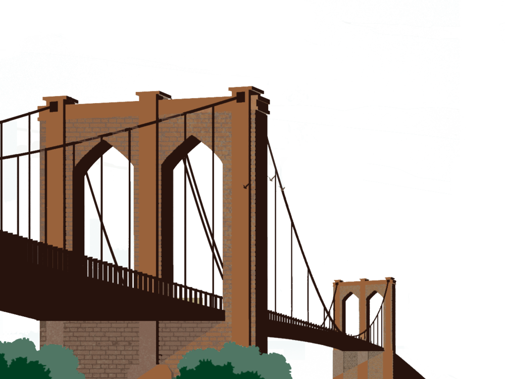 Brooklyn Bridge Illustration PNG