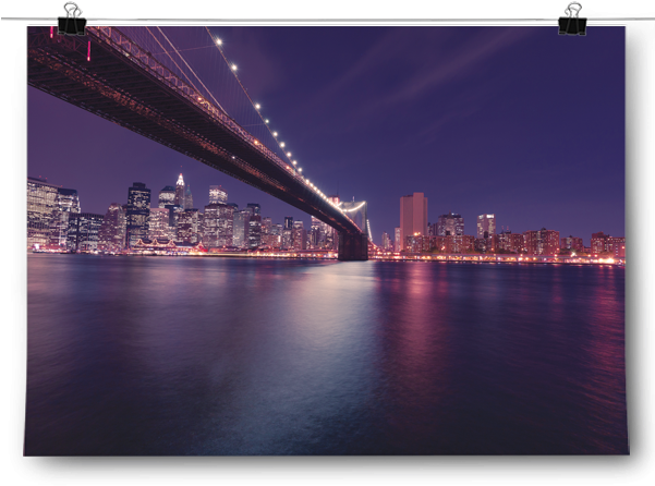 Brooklyn Bridge Night Skyline PNG