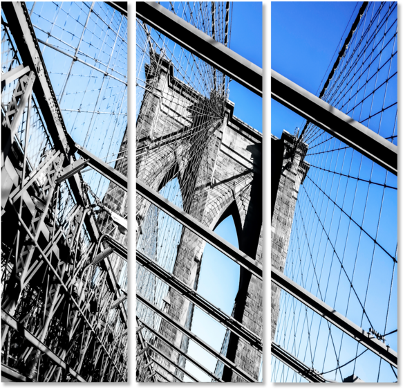 Brooklyn Bridge Triptych Photography PNG