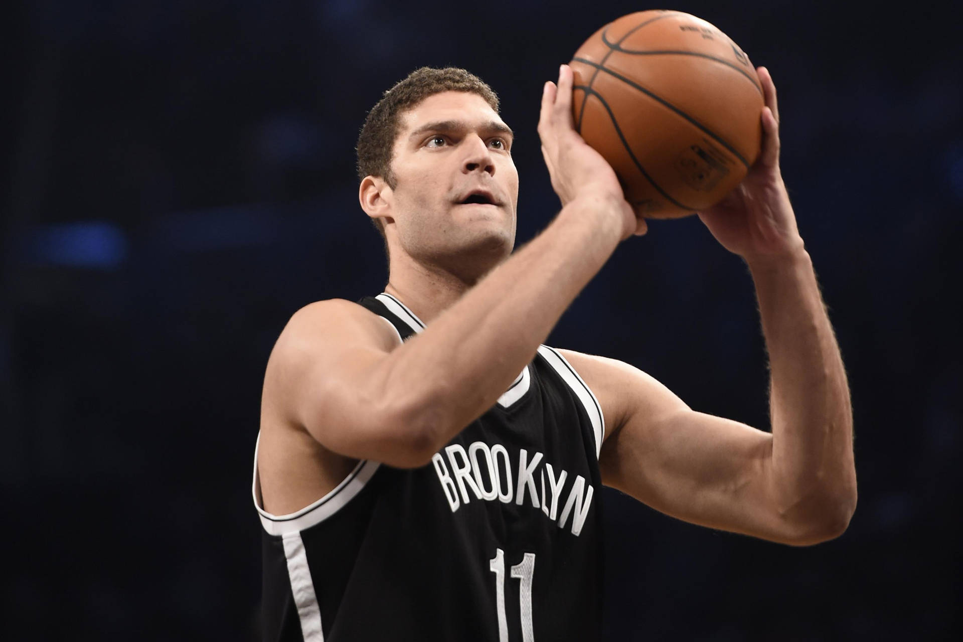 Brooklyn Nets Brook Lopez Free Throw Wallpaper