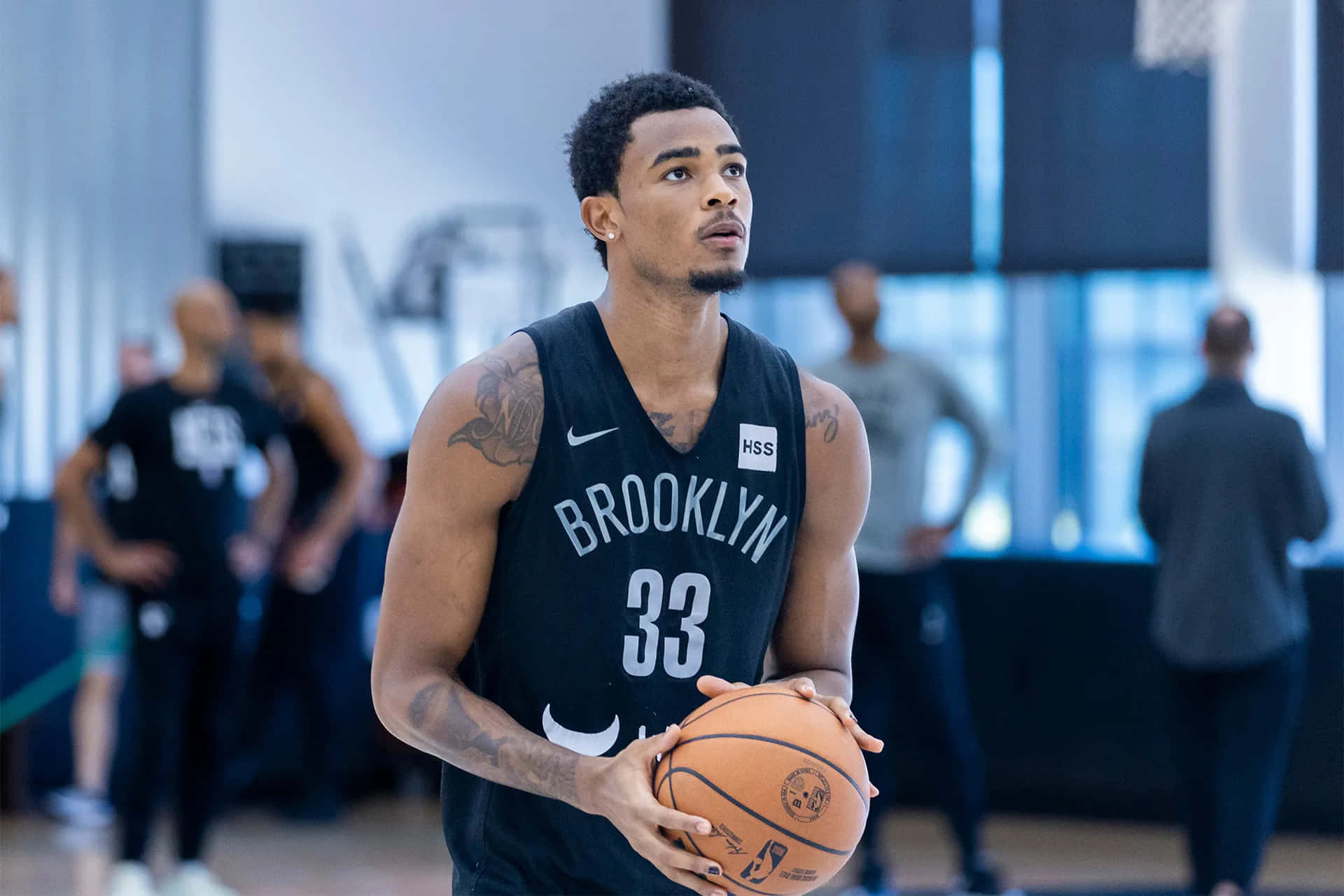 Brooklyn Nets Player33 Practice Session Wallpaper