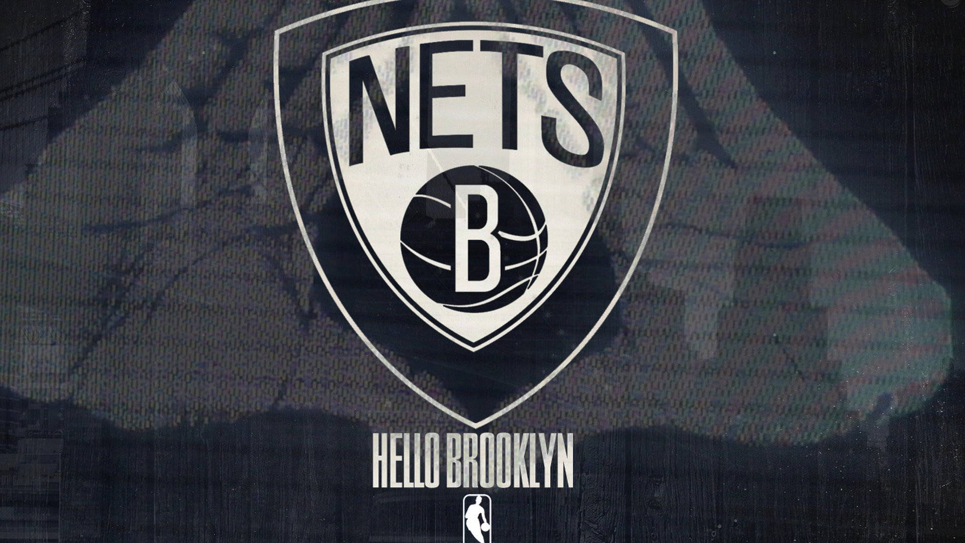 Brooklynnets Silhouette Art: Silhuettkonst För Brooklyn Nets Wallpaper