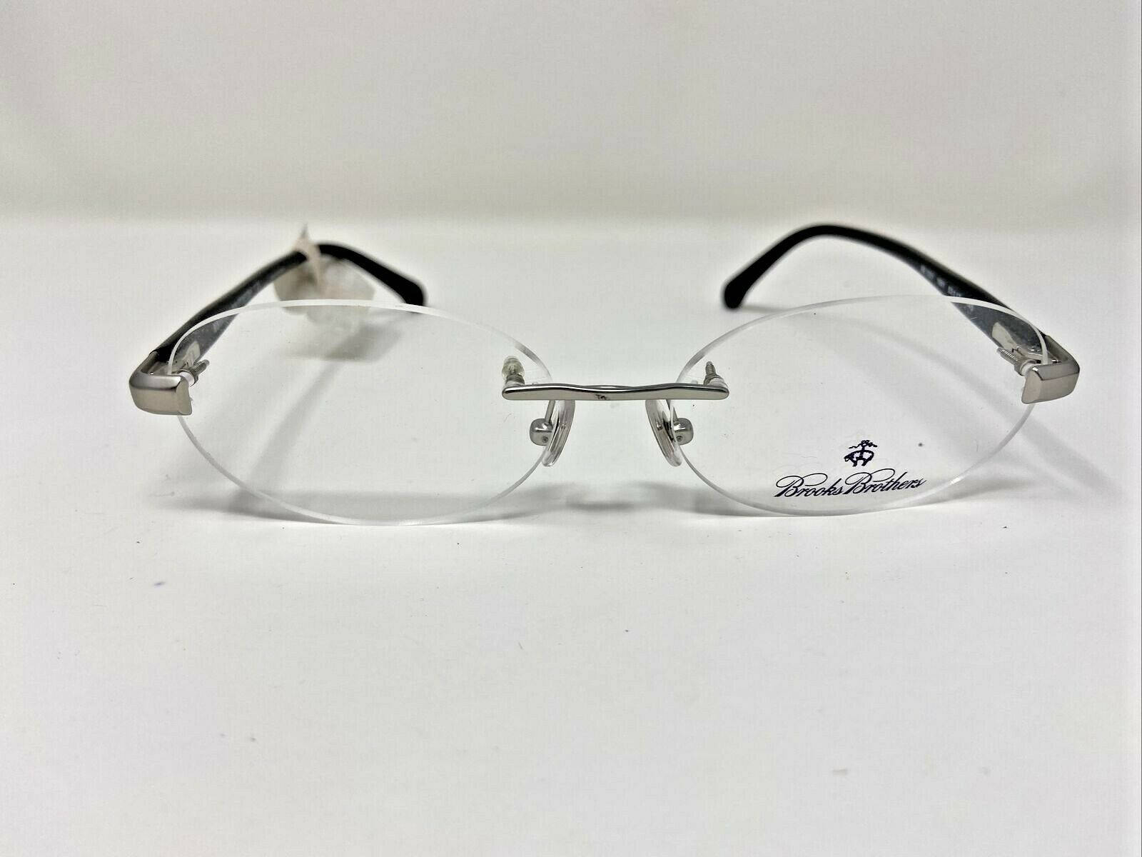 Brooks Brothers Bb398 Men's Silver Glasses Background