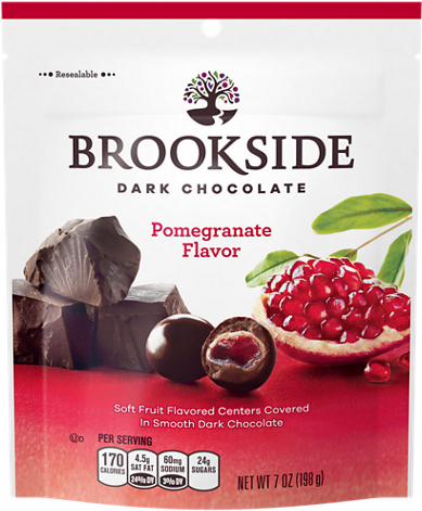 Brookside Dark Chocolate Pomegranate Flavor Package PNG