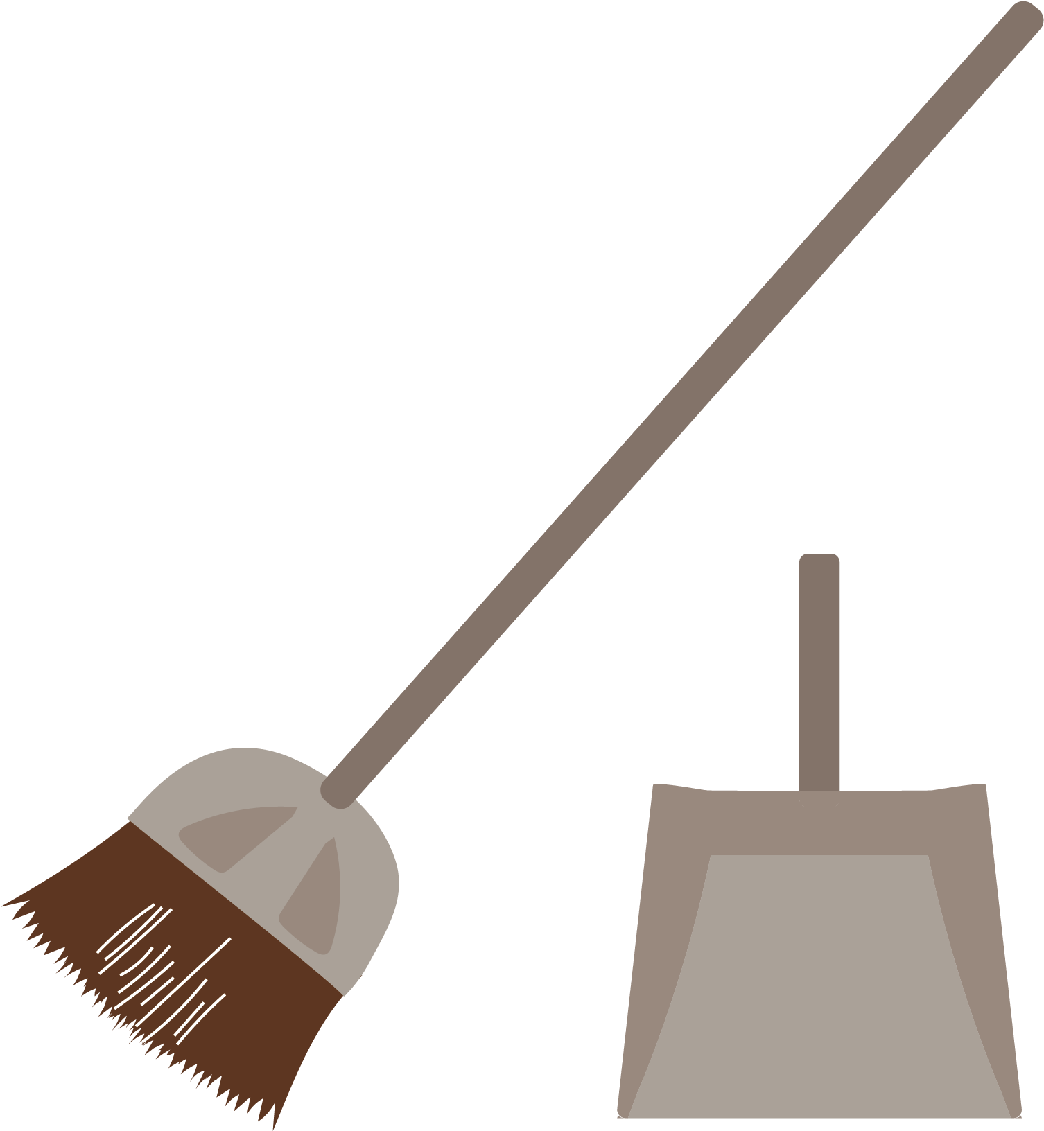 Broomand Dustpan Vector PNG