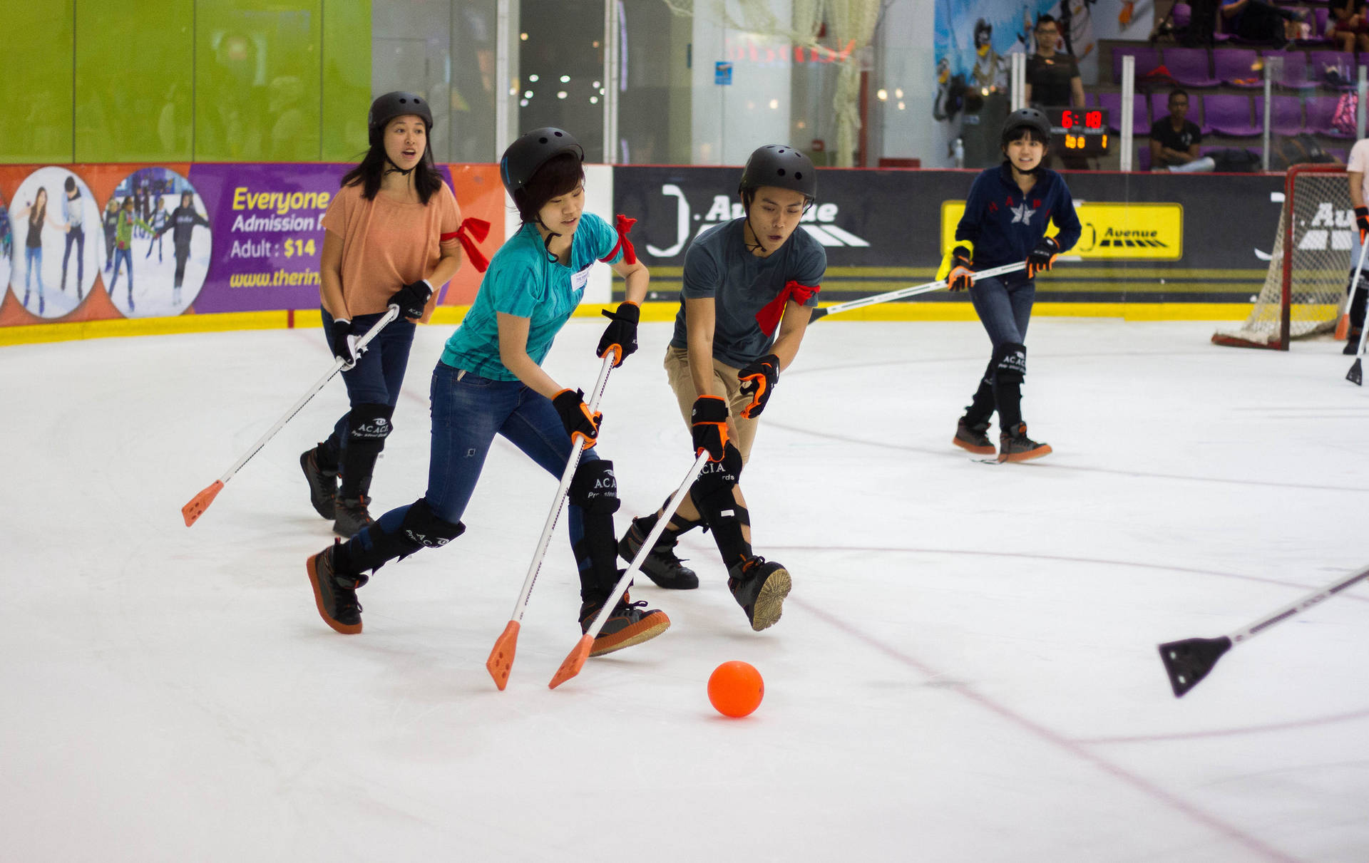 Broomball Sports Young Players Wallpaper