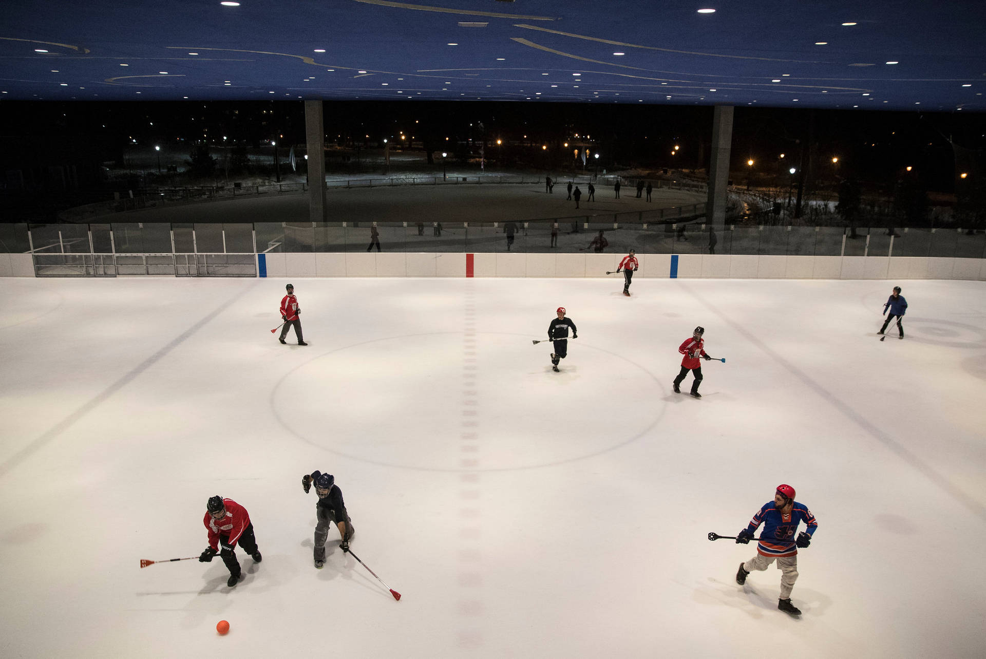 Broomball Wide Rink Wallpaper