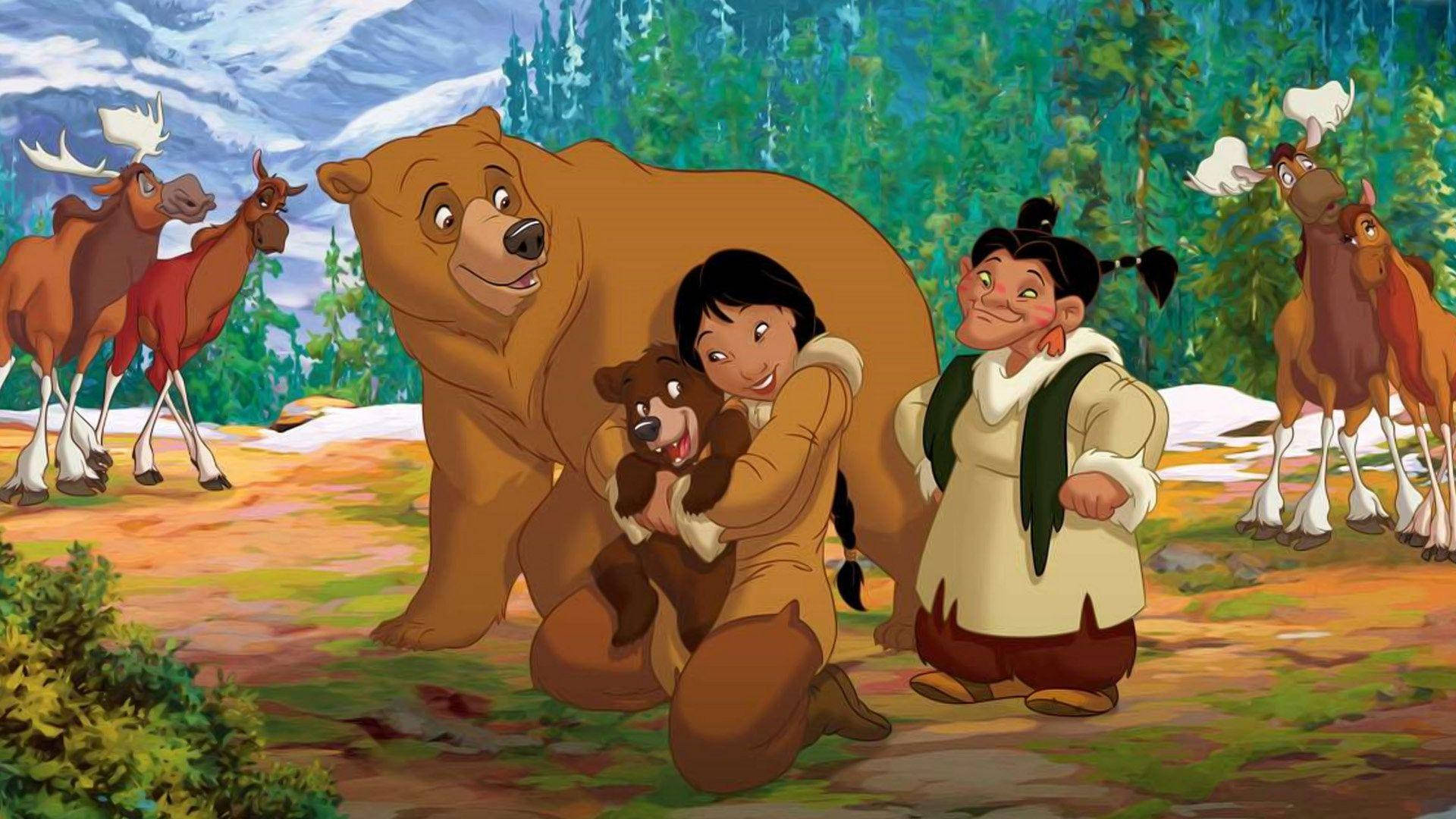 Brother Bear 2 Cast In Forest Background