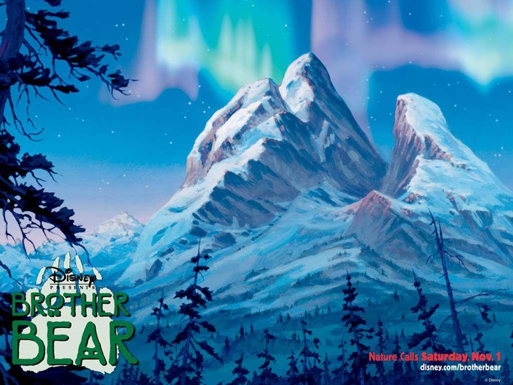 Brother Bear Northern Lights Background