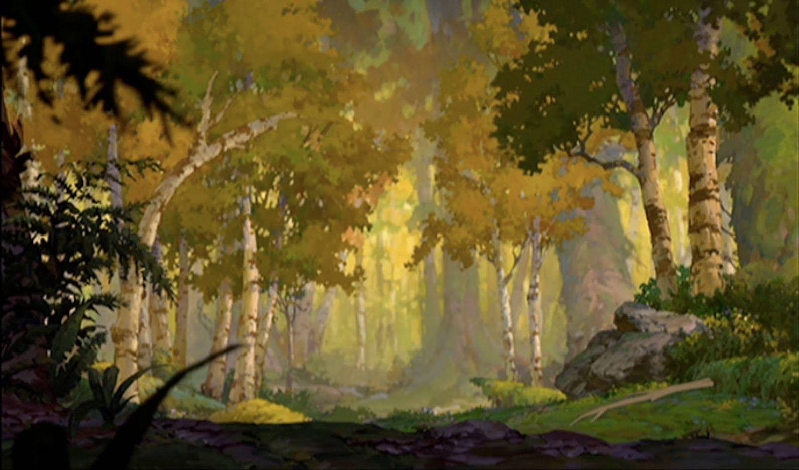 Brother Bear Peaceful Forest Background