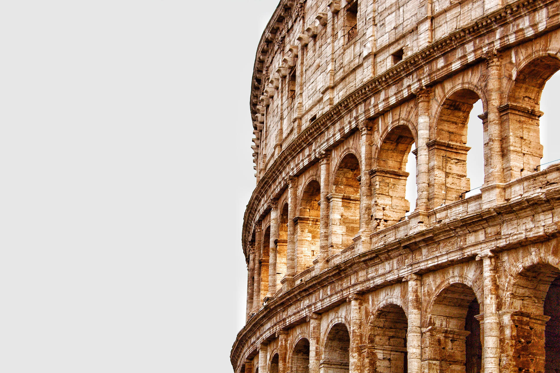 Brown Aesthetic Cropped Colosseum Wallpaper