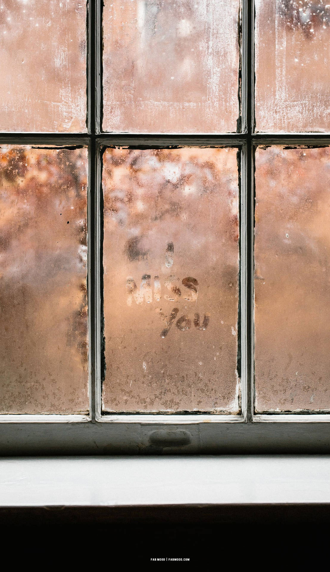 Brown Aesthetic Foggy Window Wallpaper
