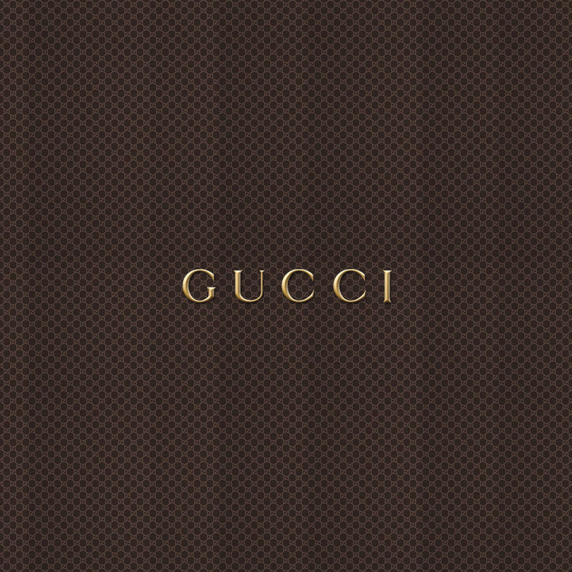 Brun æstetisk Gucci mønster Wallpaper