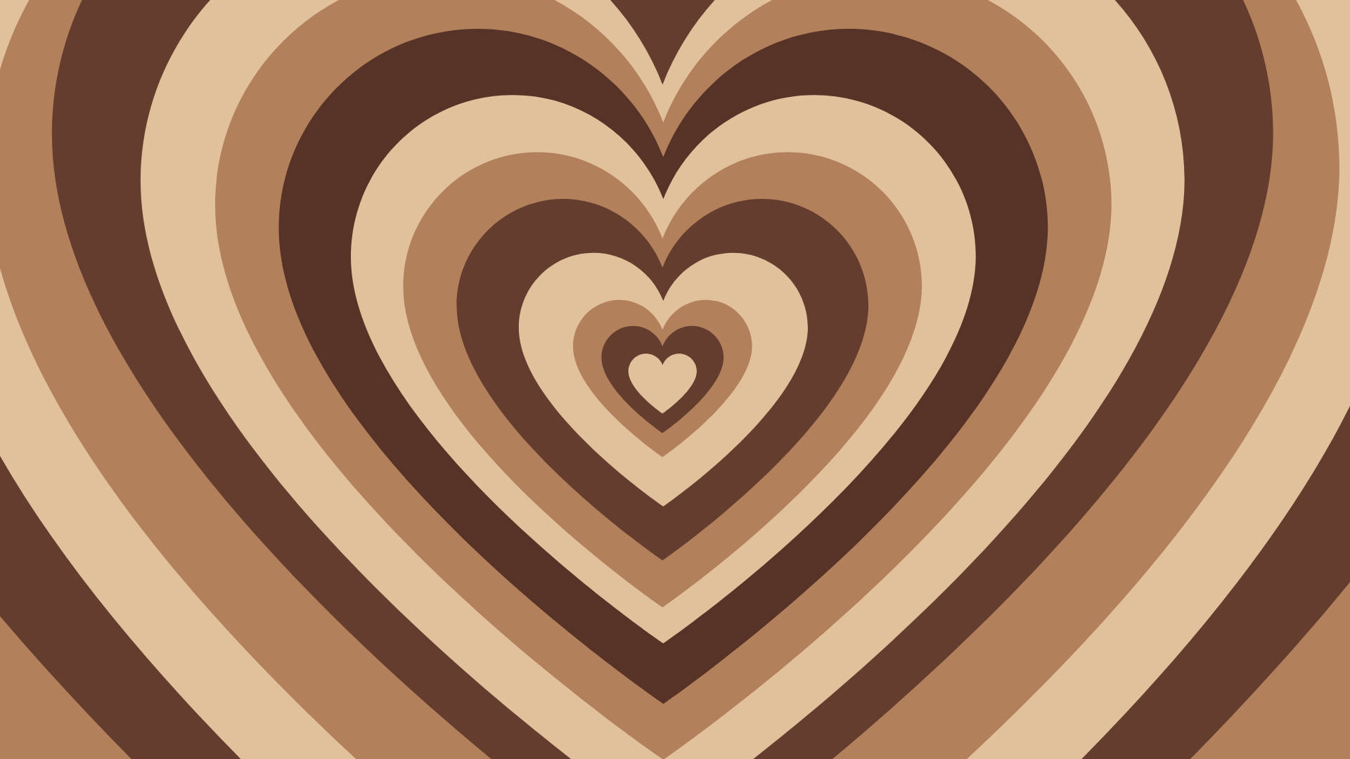 Download Brown Aesthetic Hearts Wallpaper 