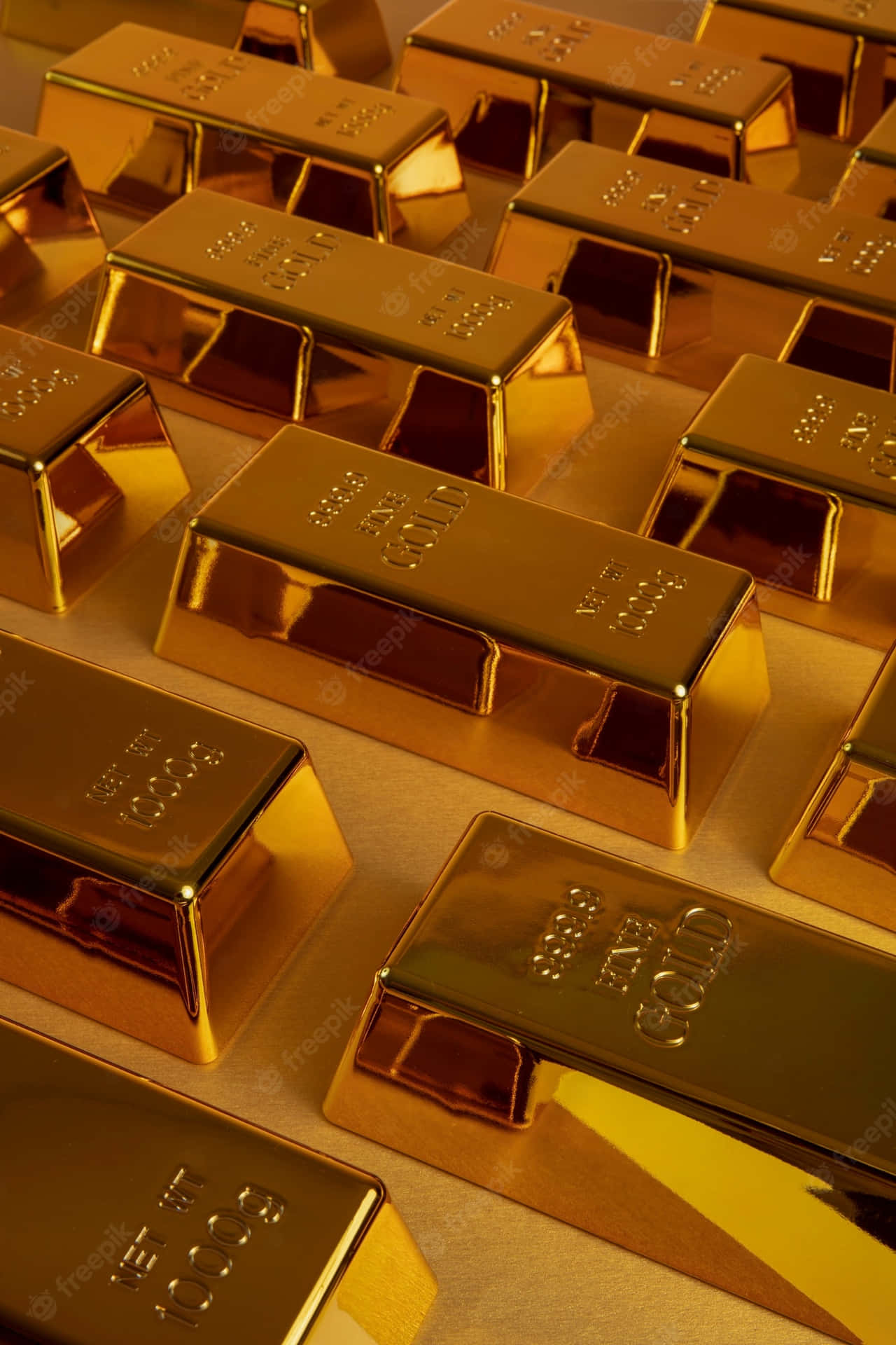 Gold Bars Stacked On Top Of Each Other Wallpaper
