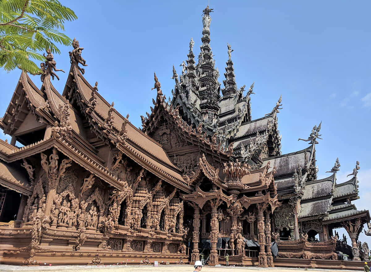 Brown And Gray Architecture Of Sanctuary Of Truth Wallpaper