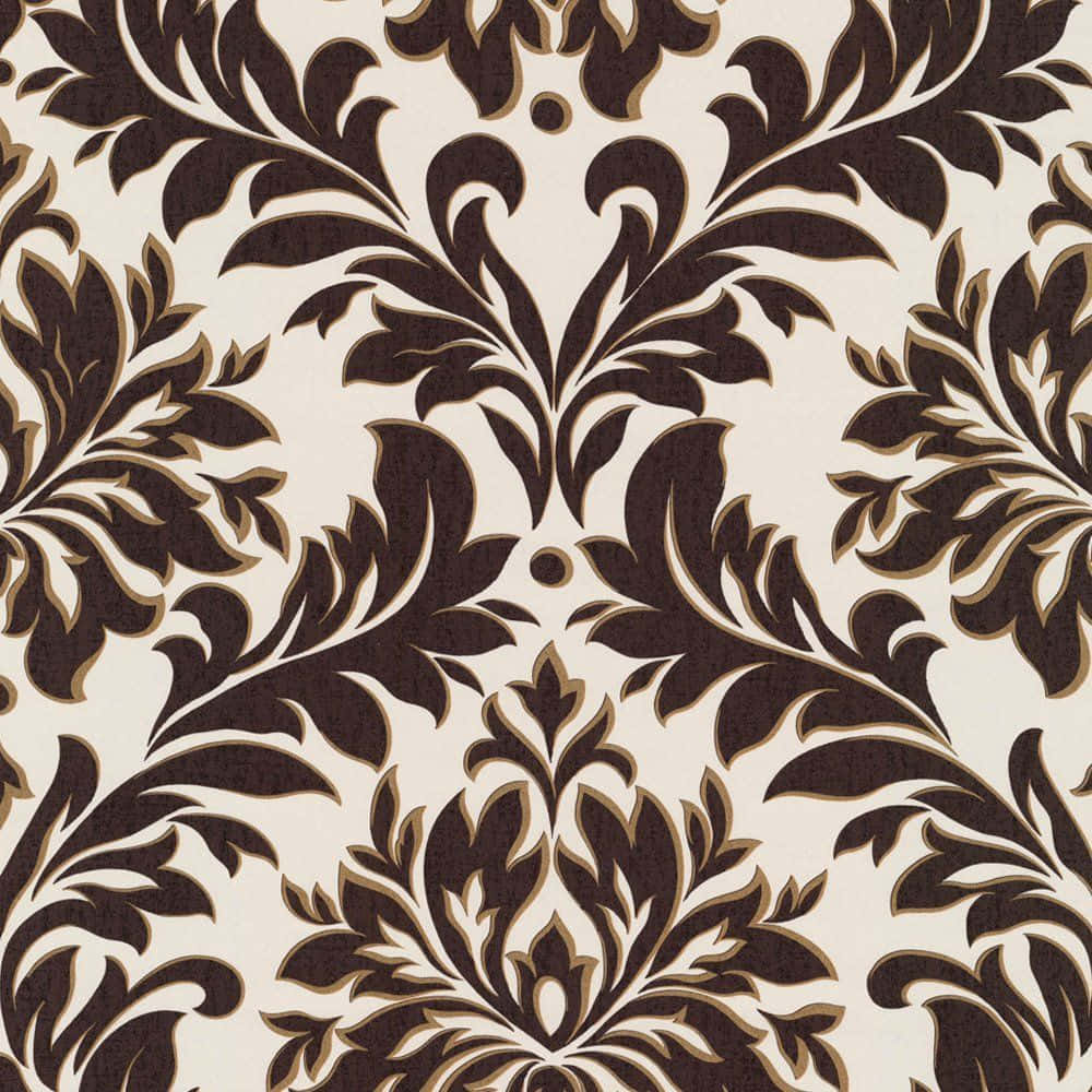 Traditional Brown&White Pattern Showing Abstract Geometry Wallpaper