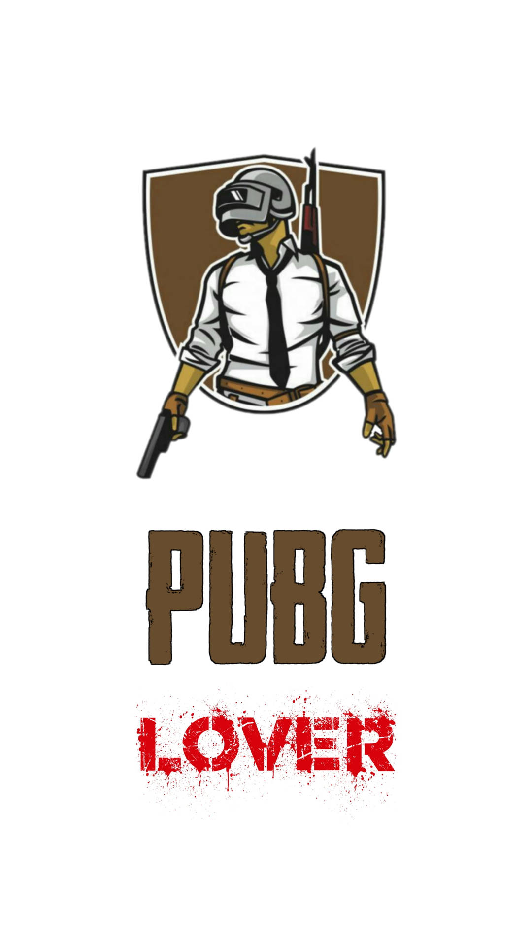 Brown And White PUBG Lover Art Wallpaper