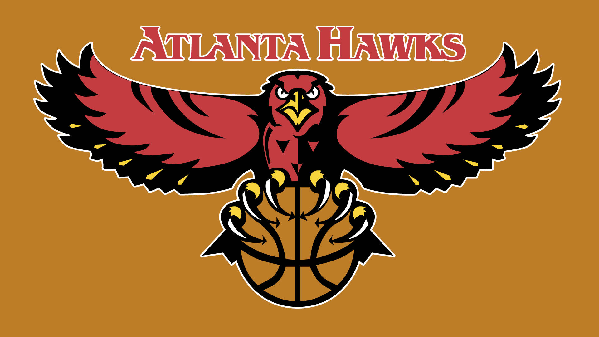 Logotipomarrom Do Atlanta Hawks. Papel de Parede