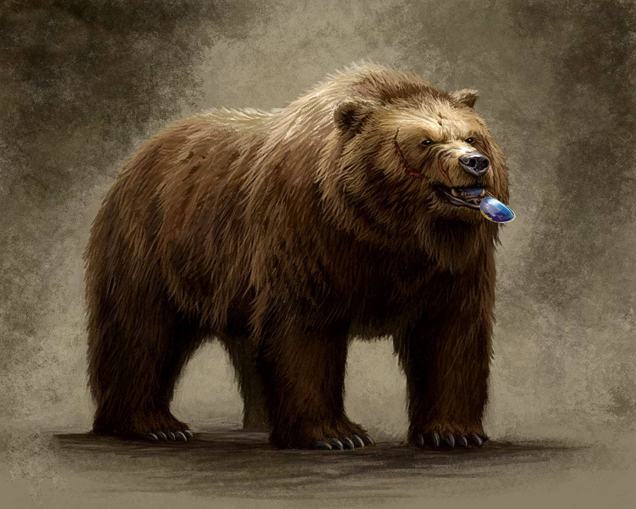 Brown Bear Digital Art Wallpaper
