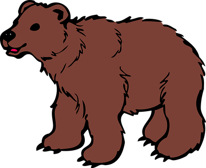 Brown Bear Illustration PNG