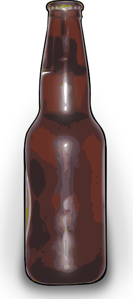 Brown Beer Bottle Isolated PNG